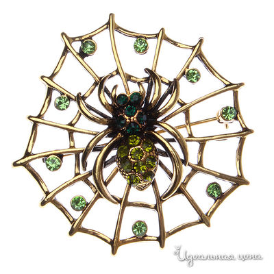 Брошь Migura, цвет золотой, зеленый