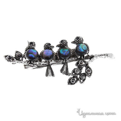 Брошь Migura, цвет серебряный