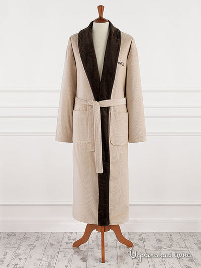 Халат Togas, цвет кремовый, коричневый бордюр