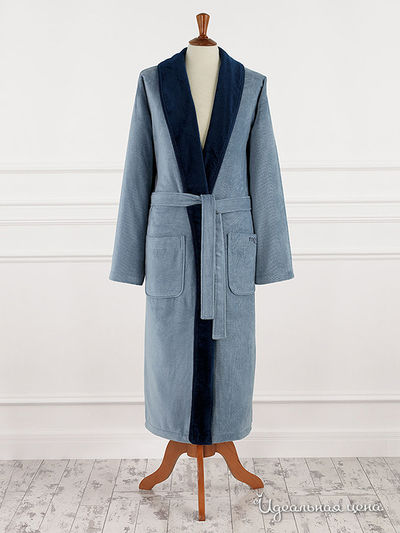 Халат Togas, цвет голубой, синий бордюр
