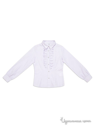 Блуза S’COOL!, цвет белый, фиолетовый