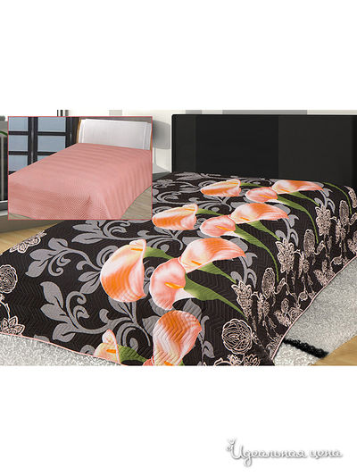Покрывало, 215*240 см Goldtex, цвет черный, оранжевый