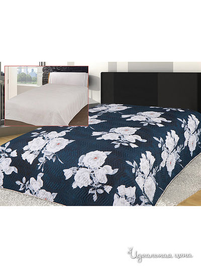 Покрывало. 215*240 см Goldtex, цвет темно-синий, белый