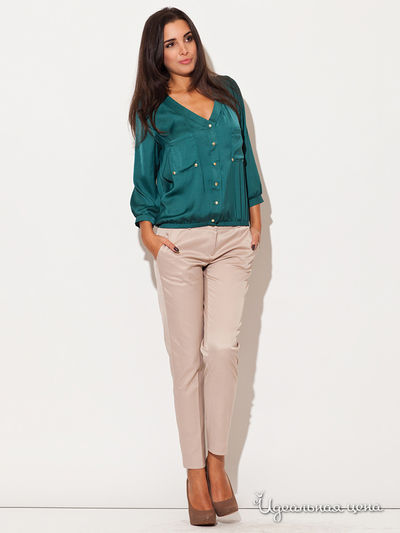 Блуза Katrus, цвет зеленый