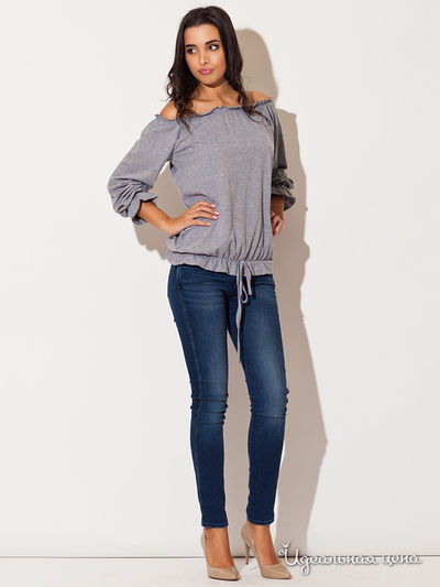Блуза Katrus, цвет серый
