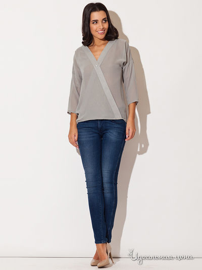 Блуза Katrus, цвет серый