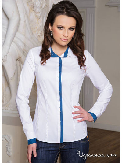 Блуза E. Levy, цвет белый