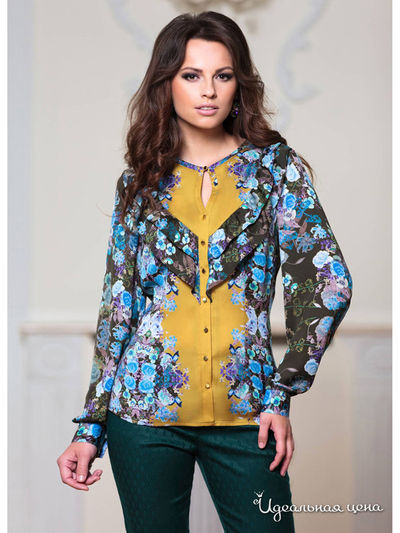 Блуза E. Levy, цвет мультиколор