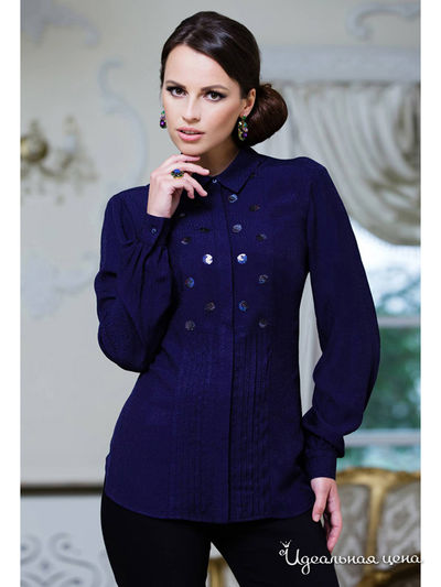 Блуза E. Levy, цвет фиолетовый