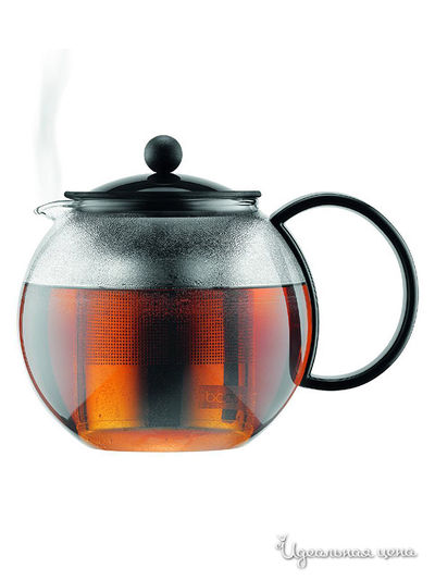 Чайник заварной, 1 л Bodum, цвет чёрный