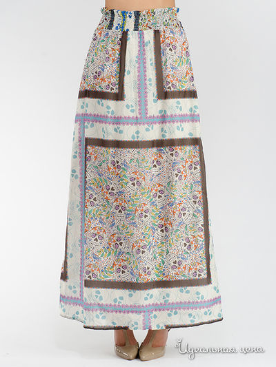 Юбка Imperial, цвет белый, коричневый, голубой