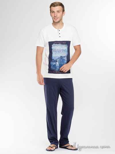 Комплект Denny's, цвет молочный,  тёмно-синий