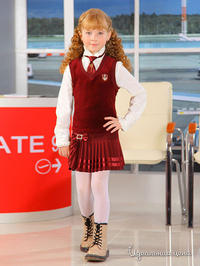 Жилет Маленькая Леди, цвет бордовый