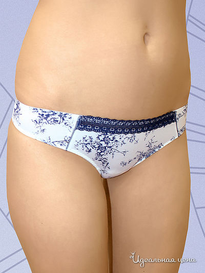 Трусы-стринги 6 Style, цвет белый, синий