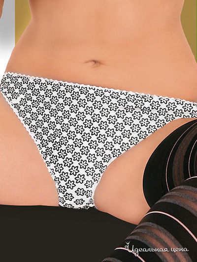Трусы-стринги 6 Style, цвет белый, черный