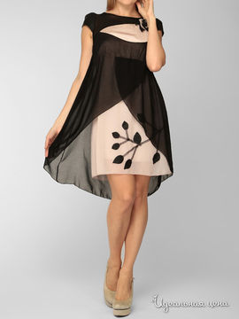 Платье Rinascimento, цвет черный, розовый