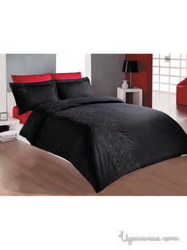 Комплект постельного белья евро Cotton Box, цвет черный, красный