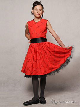 Платье Красавушка для девочки, цвет красный, черный