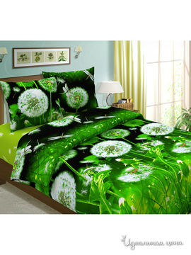 Комплект постельного белья 1,5 спальный Традиция Текстиля, цвет зеленый