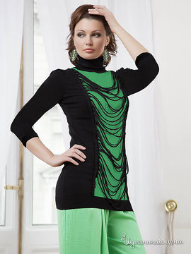 Туника Mono collection, цвет черный, зеленый