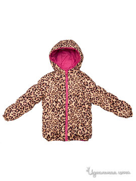 Куртка PlayToday для девочки, цвет малиновый, бежевый, коричневый