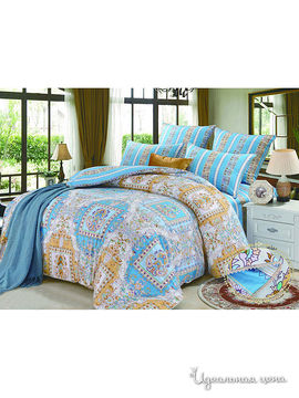 Комплект постельного белья 1.5-спальный "Kazanov.a.", цвет голубой, синий