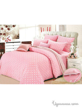 Комплект постельного белья Евро "Kazanov.a.", цвет розовый