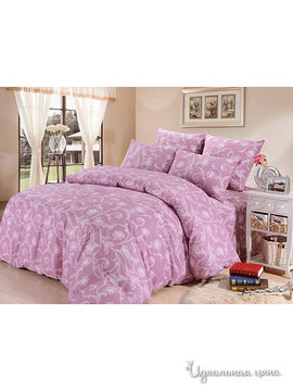Комплект постельного белья Евро "Kazanov.a.", цвет темно-розовый