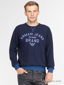 Пуловер Armani jeans, цвет темно-синий, синий