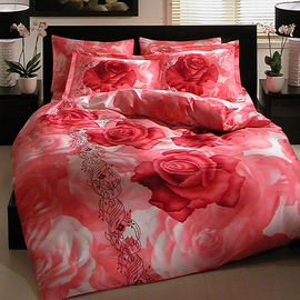 Комплект постельного белья семейный Тас, цвет ярко-розовый