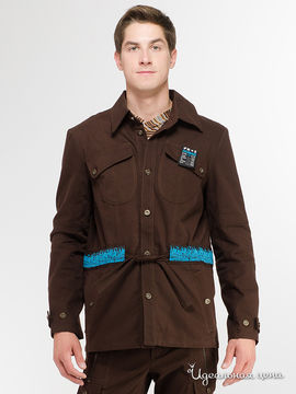Куртка Max Chernitsov, цвет коричневый, голубой