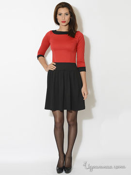 Платье Eva Milano, цвет красный, черный