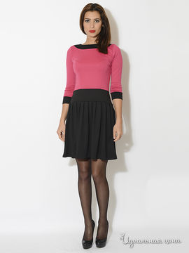 Платье Eva Milano, цвет розовый, черный