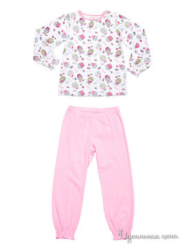 Пижама Playtoday для девочки, цвет белый, розовый, голубой