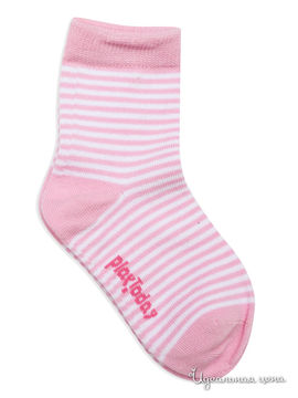 Носки PlayToday для девочки, цвет белый, розовый