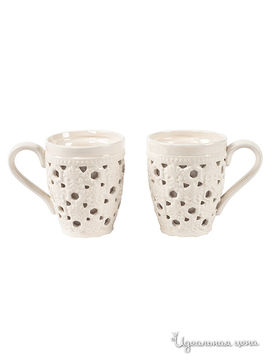 Чайный набор на 2 персоны 350 мл Elff Ceramics, цвет молочный