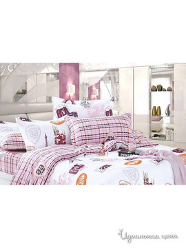 Комплект постельного белья 1,5-спальный Фаворит-Текстиль "Молодежный", цвет розовый
