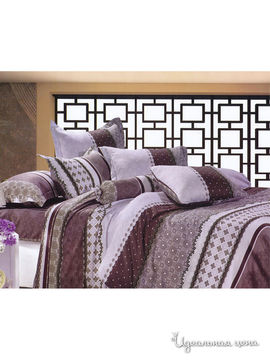 Комплект постельного белья 2-х спальный Shinning Star "Восторг", цвет коричневый, сиреневый