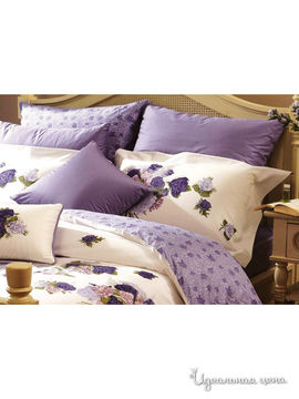 Комплект постельного белья 1,5-спальный Shinning Star "Моренга", цвет сиреневый, молочный