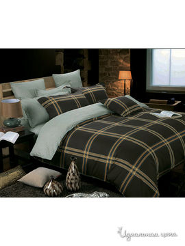 Комплект постельного белья 1,5-спальный Shinning Star "Мокко", цвет темно-зеленый