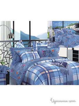 Комплект постельного белья 1,5-спальный Shinning Star "Лантана", цвет голубой