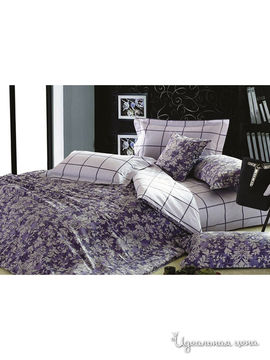 Комплект постельного белья 1,5-спальный Shinning Star "Лорен", цвет серый, фиолетовый