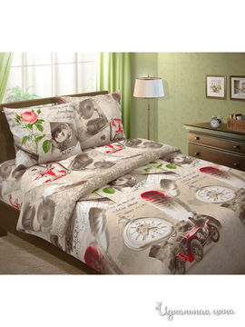 Комплект постельного белья 1,5 спальный Традиция Текстиля, цвет бежевый