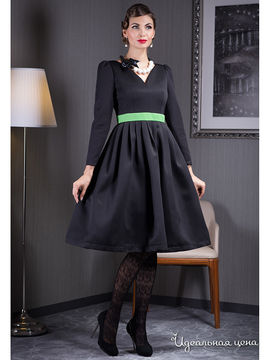 Платье Tasha Martens, цвет черный, зеленый