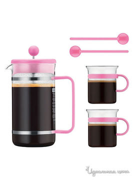 Набор кофейный, 5 предметов Bodum, цвет розовый