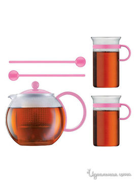 Набор чайный, 5 предметов Bodum, цвет розовый
