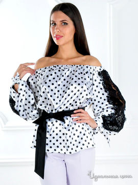 Блуза Ruggiero, цвет черный, белый