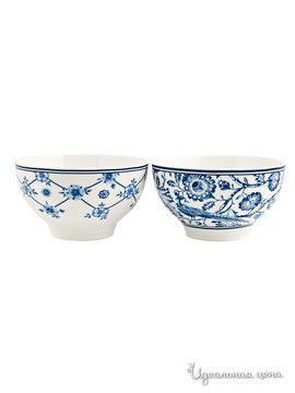 Набор из 2-х пиал Elff Ceramics, цвет белый, синий