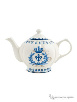 Чайник Elff Ceramics, цвет белый, синий, Объем 540 мл