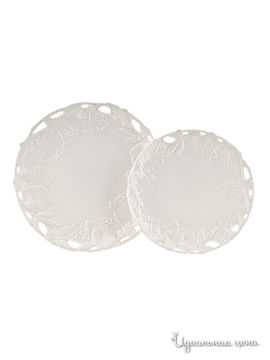 Набор из 2-х тарелок Elff Ceramics, цвет белый